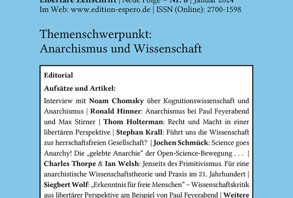 Die neue espero, Nr. 8 (Winterausgabe 2023/24), 412 Seiten, kostenlos!