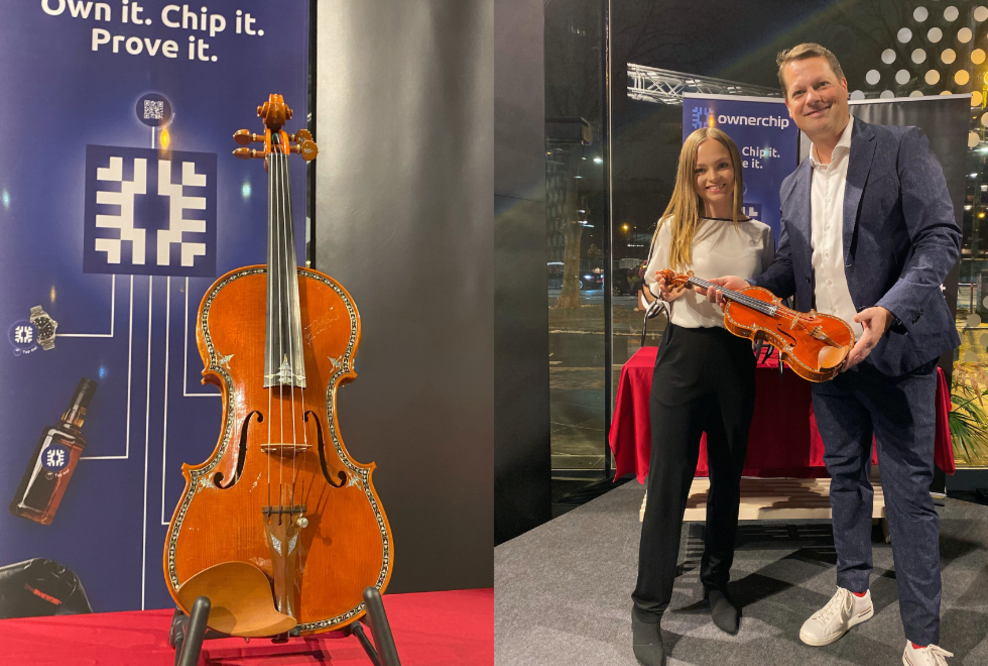 Weltweit wertvollste neue Geige von Wiener Startup OwnerChip mit Fälschungsschutz ausgestattet