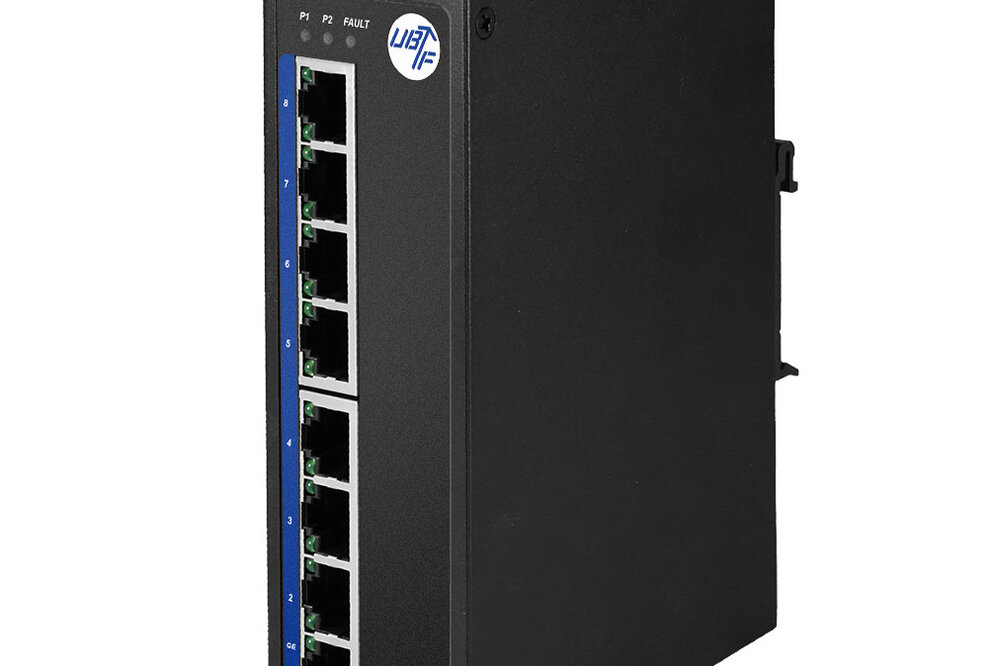 Robuster 8-Port Gigabit Industrial Ethernet PoE Switch mit E-Mark Zertifizierung
