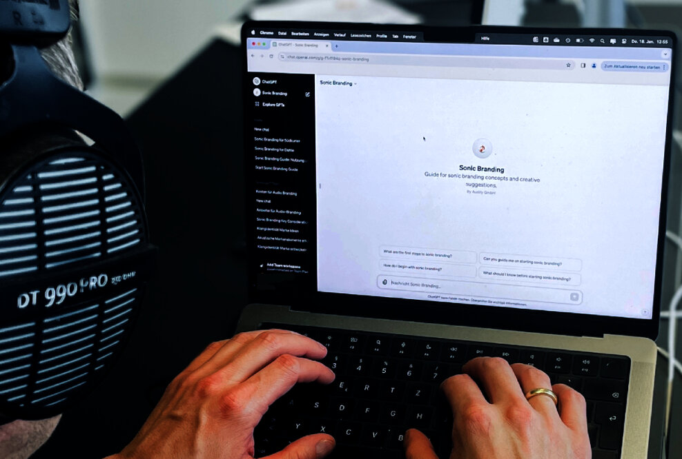 Sonic-Branding-GPT ist ein KI basiertes Tool das Markenwerte in Musik übersetzt. 