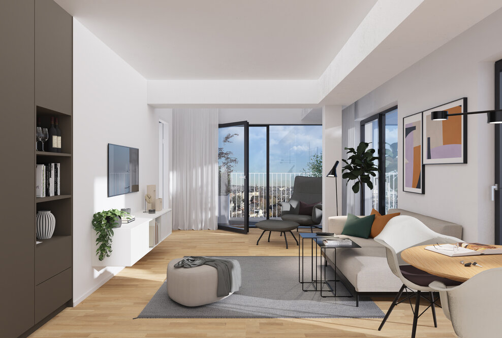 Visualisierung Apartment im Senior Living Wiesbaden