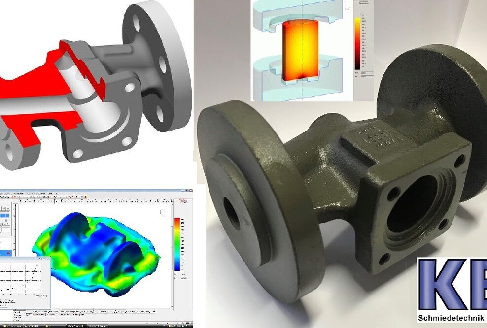 Stoffflusssimulation mit dem Programm QForm bei KB Schmiedetechnik