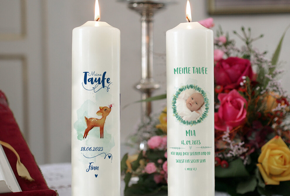 Taufkerze selbst gestalten