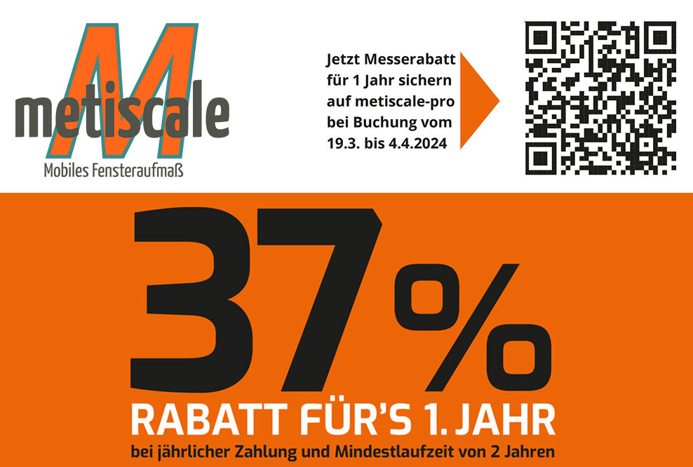 metiscale Messerabatt zur Fensterbau Frontale 2024