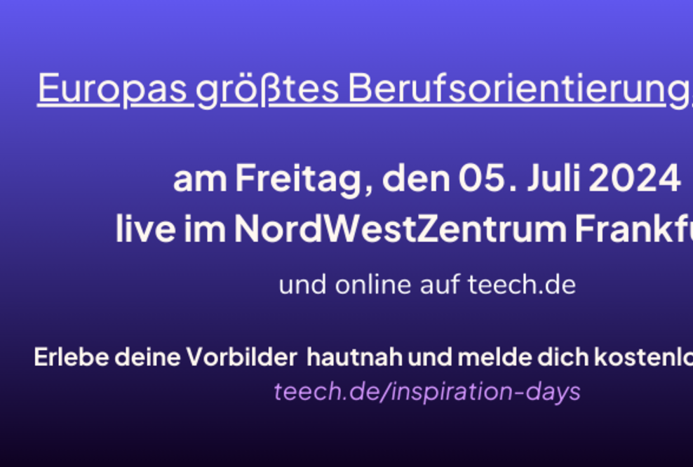 Inspiration Days 2024: Jahresauftakt der Entdeckungsreise in die Berufswelt erstmals im Rhein-Main-Gebiet