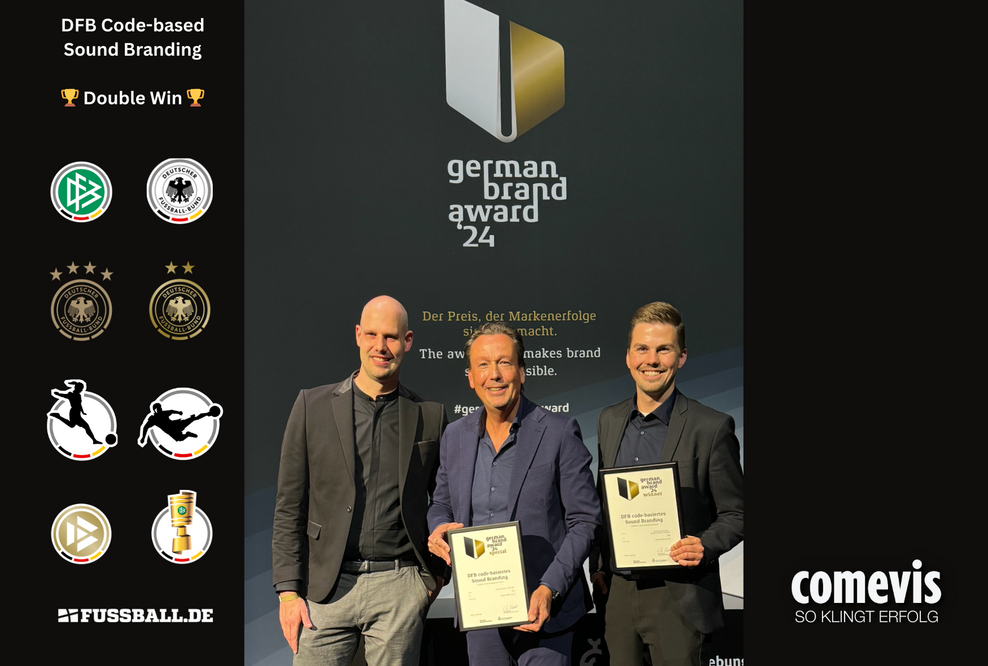 comevis erhält 2 Awards für das DFB Soundbranding beim German Brand Award