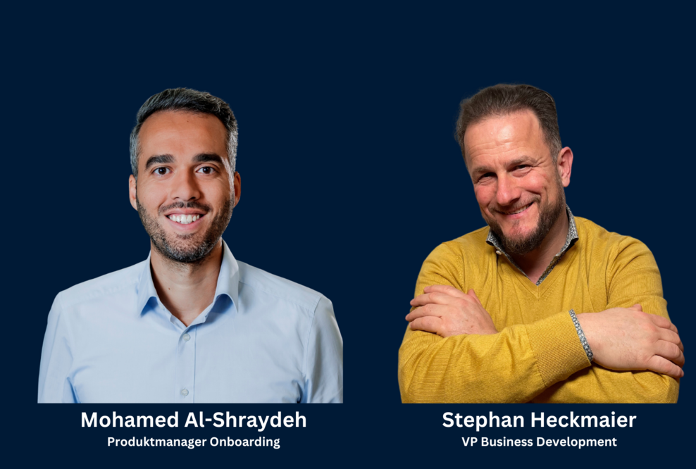 Die Webinar-Referenten Mohamed Al-Shraydeh und Stephan Heckmaier