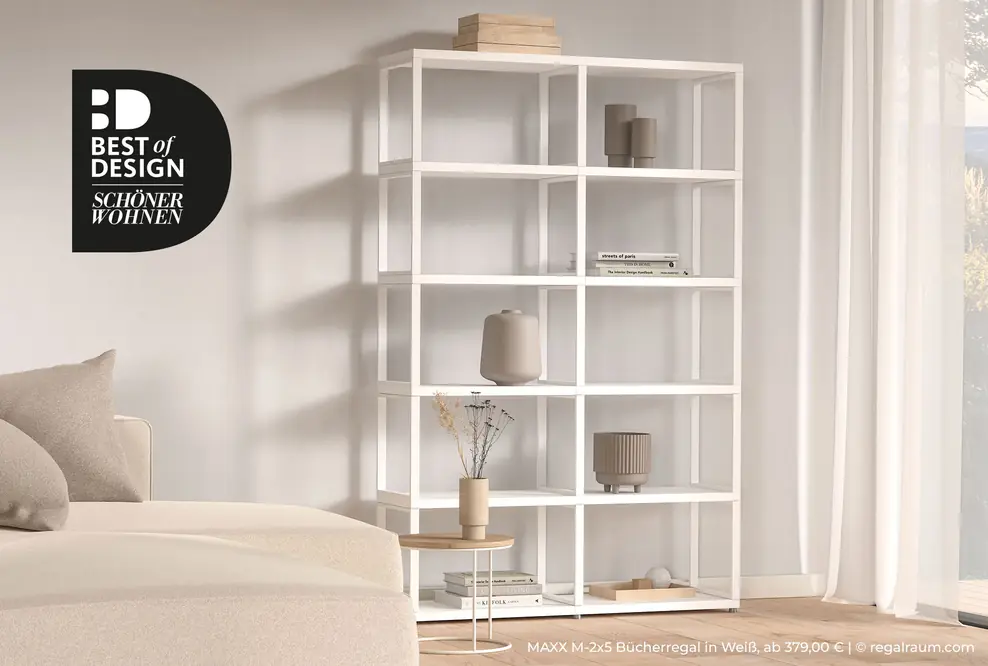 MAXX M 2x5 Bücherregal in Weiß, ab 379,00€