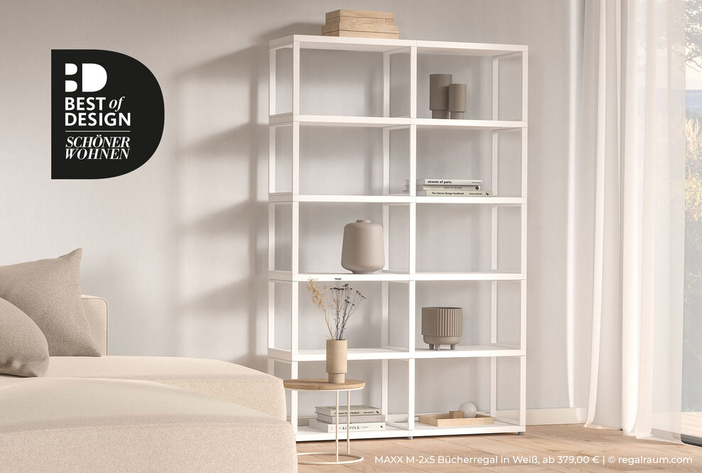 MAXX M 2x5 Bücherregal in Weiß, ab 379,00€