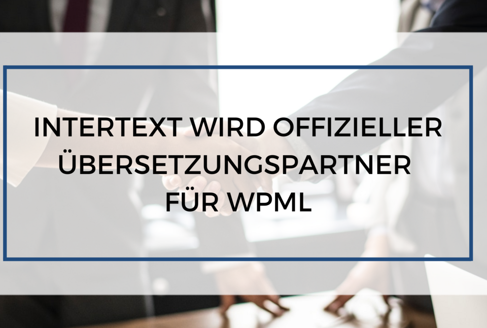 Intertext wird offizieller Übersetzungspartner für WPML