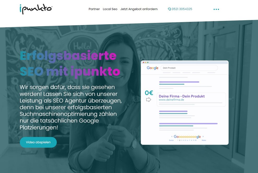 Neue Webseite der SEO Agentur Bielefeld ipunkto