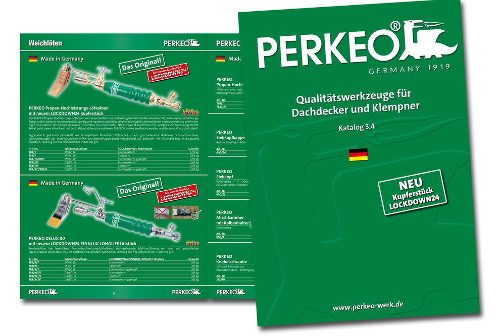 Der neue PERKEO-Fachkatalog für Dachdecker und Klempner