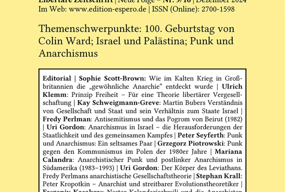 Anarchismus neu gedacht: Die Zeitschrift „espero“ feiert ihre zehnte Ausgabe!