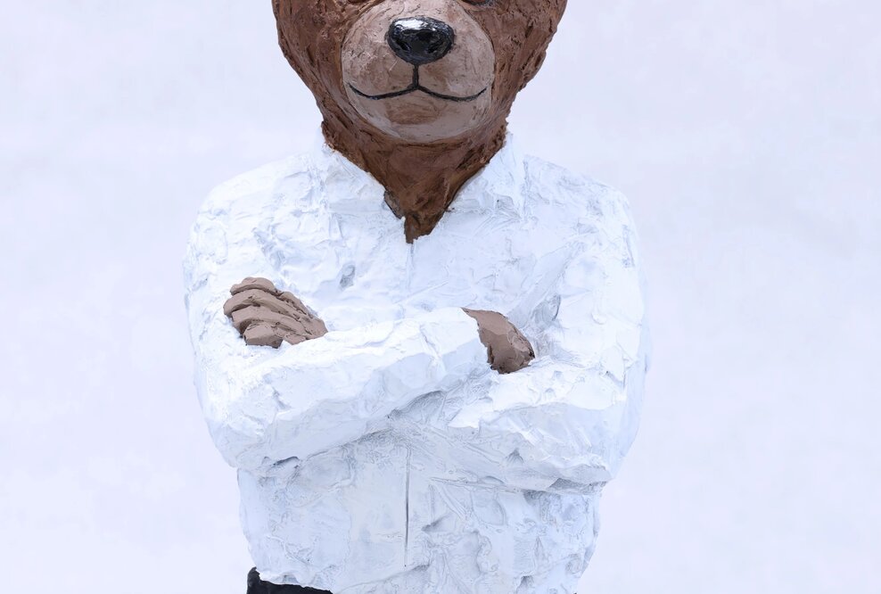 Stephan Balkenhol Teddybär Bronze