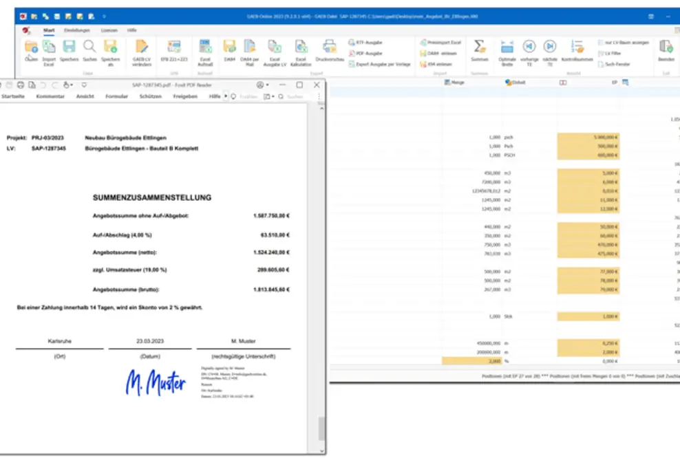 Software GAEB-Online 2025