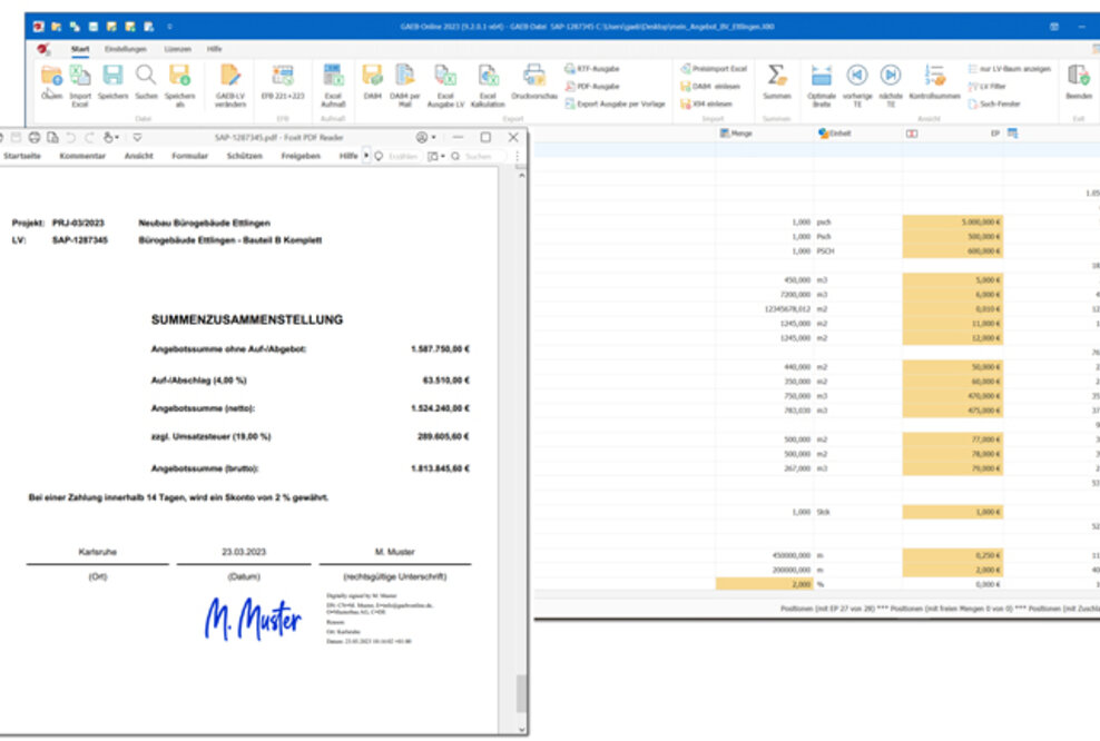Software GAEB-Online 2025