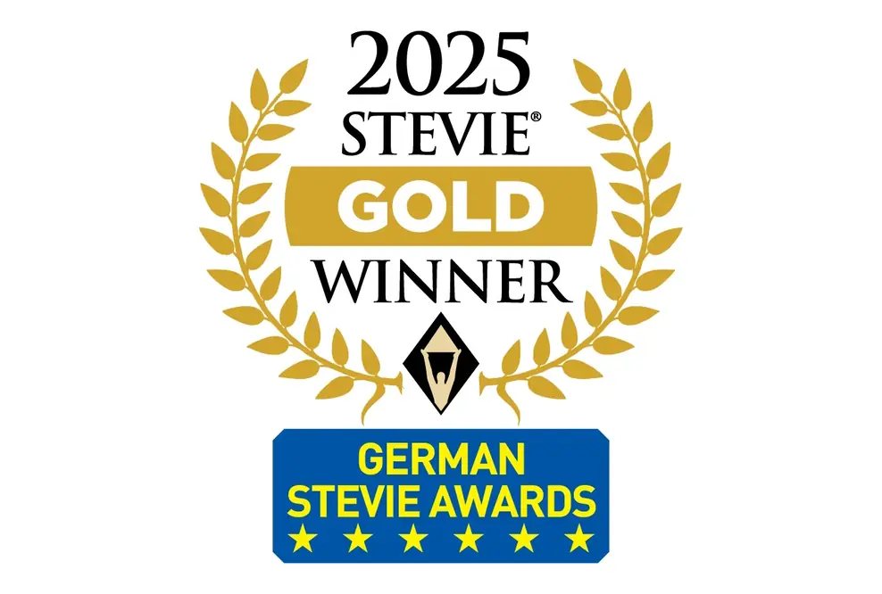 Logo der German Stevie Awards in Gold