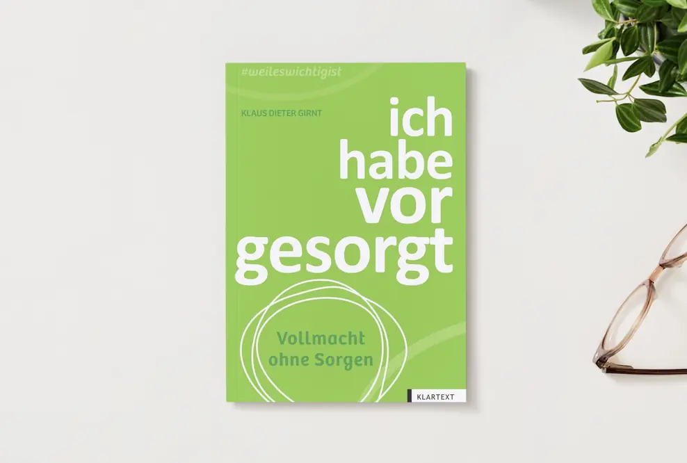 Buchcover des Ratgebers "ich habe vorgesorgt"