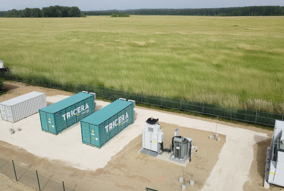 Batteriespeicher der TRICERA energy