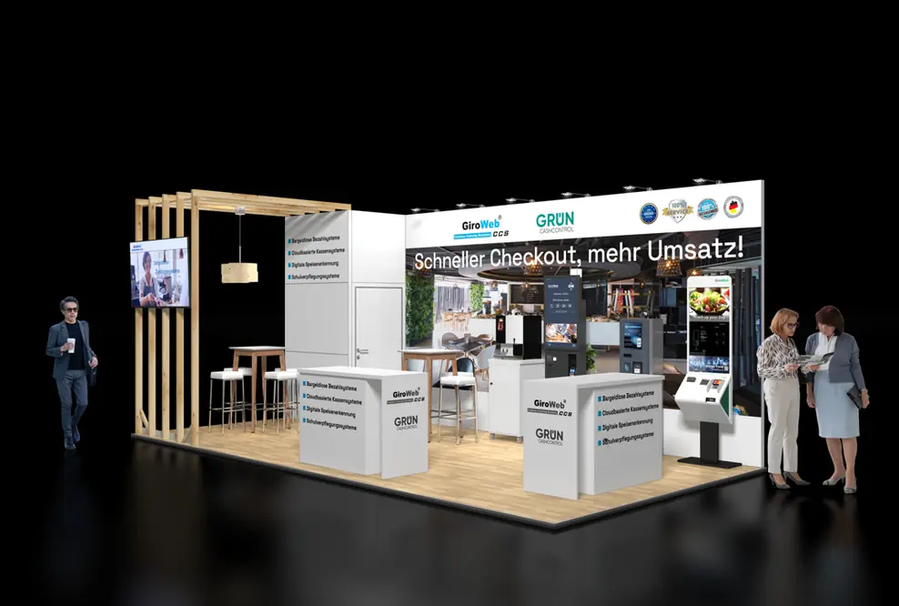 Visualisierung: GiroWeb auf Messestand 304 in IT-Halle A2 der Internorga in Hamburg