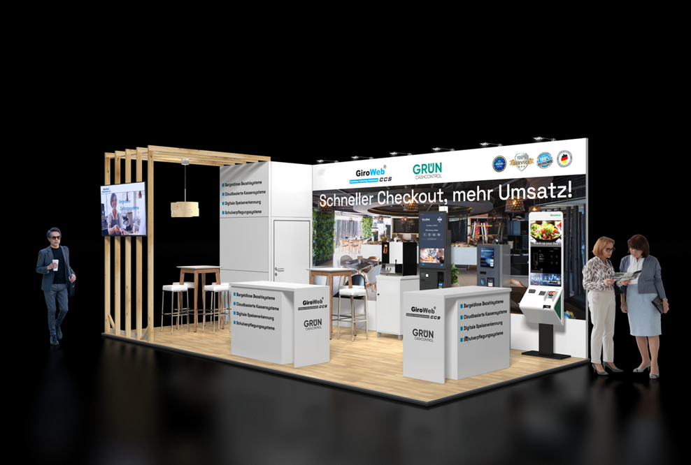 Visualisierung: GiroWeb auf Messestand 304 in IT-Halle A2 der Internorga in Hamburg