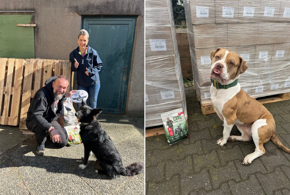 Martin Markowsky bei der Futter Spendenaktion