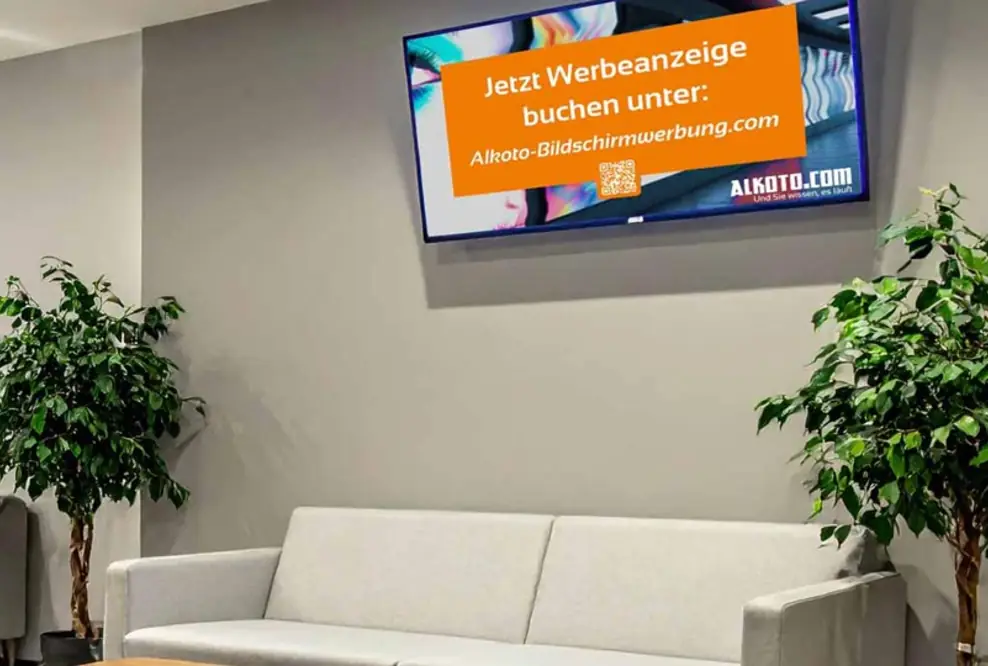 Wartezimmer TV Bildschirmwerbung