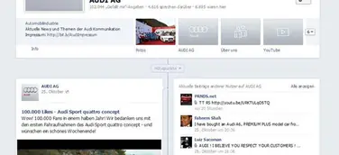 Audi Kommunikation punktet im Social Web
