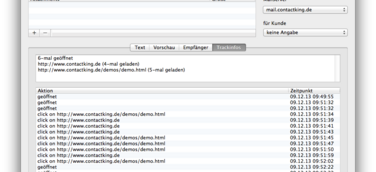Contact King 4.1 ermittelt Klickraten beim E-Mailversand