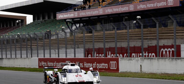Audi R18 e-tron quattro bereit für offiziellen Testtag in Le Mans