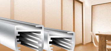 Innovation für große Fenster: Mit dem sensuna® Profil+ Plissee-Vielfalt für große Fensterflächen entdecken