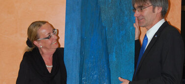 Kunst zum Anfassen in der Raiffeisenbank Südhardt eG