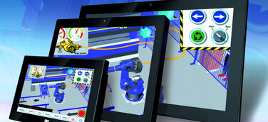 KompakteTouchpanel-PC`s bieten IP64 frontseitig