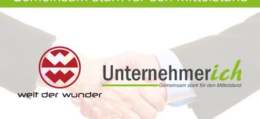 Unternehmerich und Welt der Wunder gehen Partnerschaft ein