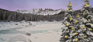 Weihnachtszauber am Karer See im Eggental