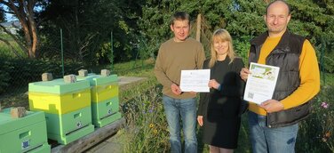 Bürgerstiftung der Volksbank Mittweida eG fördert Lehrbienenstand mit 400 EUR