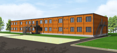 Holzsystembau statt Container