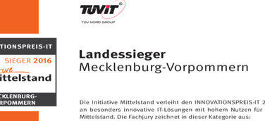 advocado gewinnt den Innovationspreis-IT 2016 (Mecklenburg-Vorpommern)