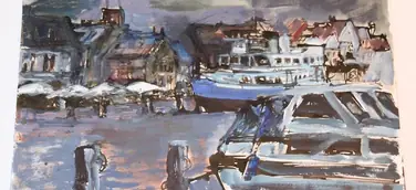 Eröffnung Kunstausstellung Franz Kottmeier im Künstlercafé & Wortwerke in Husum