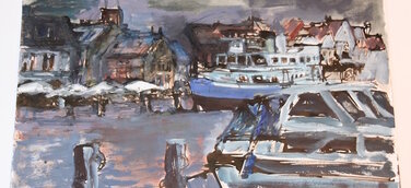 Eröffnung Kunstausstellung Franz Kottmeier im Künstlercafé & Wortwerke in Husum