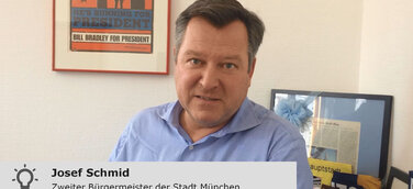 Video-Botschafter für die Kampagne BE SMART! Münchens Bürgermeister Josef Schmid gegen Handynutzung am Steuer