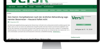 Zeitschrift Versicherungsrecht (VersR) geht mit Online-Portal neue Wege