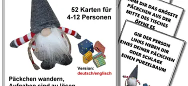 Wichteln mit dem Wichtel-Geschenkespiel: Lustiges und spannendes Kartenspiel für Jung und Alt