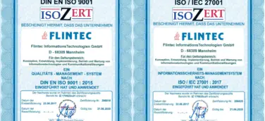 Flintec IT erhält Zertifizierung für Qualität und Informationssicherheit