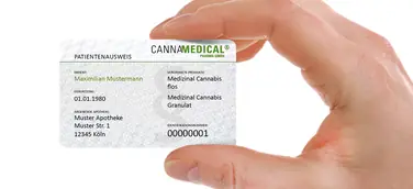 Pharmazeutischer Cannabis-Großhändler bietet Patienten den Cannamedical®-Patientenausweis an.