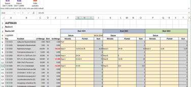 GAEB-Online 2018: Excel-Aufmaße nach REB 23.003