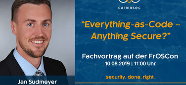 Einladung zum Fachvortrag Everything-as-Code – Anything Secure