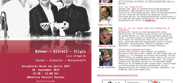 Wissenschaftliche Kochshow zu Gast auf der BeActive 2019 25.9.2019 Frankfurt. mainkai 19:30 - 21:00 Uhr