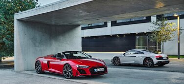 Noch schärfer, noch markanter: der Audi R8 V10 RWD und der Audi R8 LMS GT4