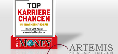 Das Magazin Focus zeichnete ARTEMIS mit dem Deutschlandtest-Siegel "Top-Karrierechancen in Krankenhäusern" aus